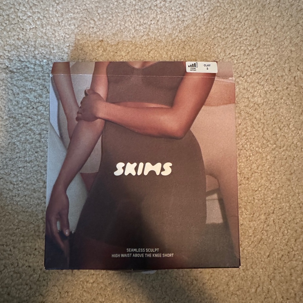 SKIMS High Waist Sculpting Shorts in Clay